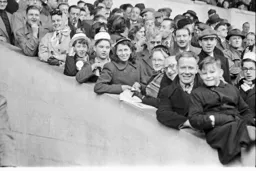 Happy Hatters before the start of the game