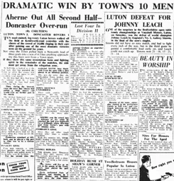 Match Report: Luton Town FC vs Doncaster Rovers (26th Mar 1951)
