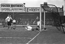 A Luton effort is shovelled behind