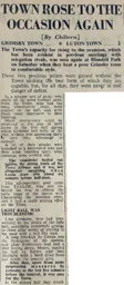 Match Report: Grimsby Town vs Luton Town FC (7th Apr 1951)