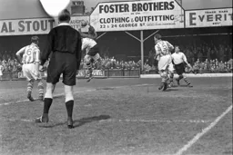 The ref is well positioned to see a challenge on the Coventry goalkeeper
