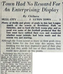 Match Report: Hull City vs Luton Town FC (5th May 1951)