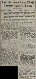 Match Report: Luton Town FC vs Notts County (8th Sep 1951)