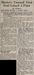 Match Report: Doncaster Rovers vs Luton Town FC (20th Oct 1951)