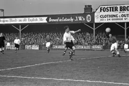 Roy Davies through on goal