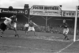 Roy Davies misses a cross