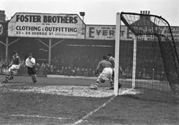 The ball is cleared off the line