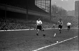 Goerge Stobbart looks to get the ball across