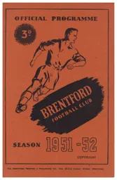 Programme: Brentford vs Luton Town FC (1st Mar 1952)