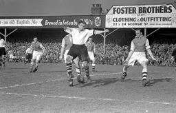 George Stobbart shields the ball