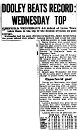 Match Report: Sheffield Wednesday vs Luton Town FC (2nd Apr 1952)