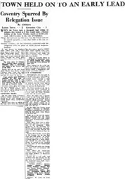 Match Report: Luton Town FC vs Coventry City (14th Apr 1952)