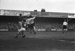 Hugh McJarrow puts pressure on the goalkeeper