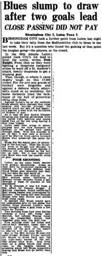 Match Report: Birmingham City vs Luton Town FC (3rd Sep 1952)