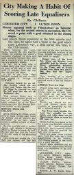 Match Report: Leicester City vs Luton Town FC (20th Sep 1952)
