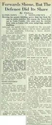 Match Report: Luton Town FC vs Notts County (27th Sep 1952)