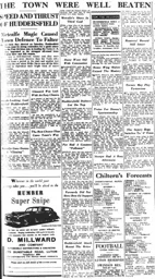 Match Report: Huddersfield Town vs Luton Town FC (11th Oct 1952)