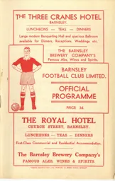 Programme: Barnsley vs Luton Town FC (25th Oct 1952)