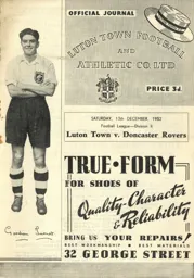 Programme: Luton Town FC vs Doncaster Rovers (13th Dec 1952)