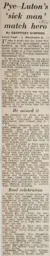 Match Report: Luton Town FC vs Manchester City (4th Feb 1953)