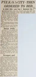 Match Report: Luton Town FC vs Manchester City (4th Feb 1953)