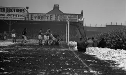 A goalmouth scramble
