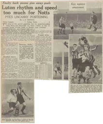 Match Report: Notts County vs Luton Town FC (19th Feb 1953)