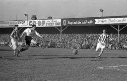 Jesse Pye shoots from close range
