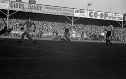 Bernard Moore`s shot is saved by Terriers keeper Jack Wheeler