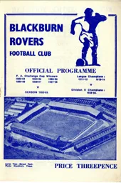 Programme: Blackburn Rovers vs Luton Town FC (4th Apr 1953)