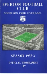 Programme: Everton vs Luton Town FC (16th Apr 1953)