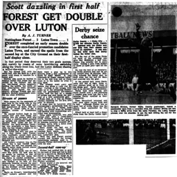 Match Report: Nottingham Forest vs Luton Town FC (2nd Sep 1953)