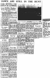 Match Report: Luton Town FC vs West Ham United (26th Dec 1953)