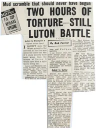 Match Report: Luton Town FC vs Blackpool (13th Jan 1954)
