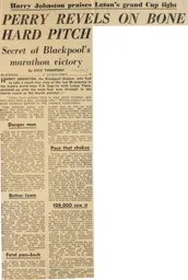 Match Report: Luton Town FC vs Blackpool (25th Jan 1954)