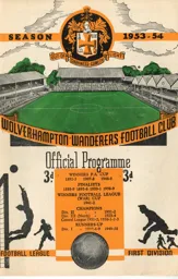 Programme: Luton Town FC vs Blackpool (25th Jan 1954)