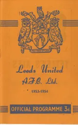 Programme: Leeds United vs Luton Town FC (19th Apr 1954)