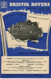 Programme: Bristol Rovers vs Luton Town FC (31st Oct 1953)