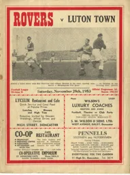 Programme: Doncaster Rovers vs Luton Town FC (28th Nov 1953)