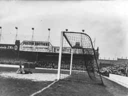 Ernie Gregory is beaten by Gordon Turner`s shot for the Town`s first goal