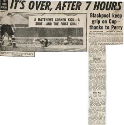 Match Report: Luton Town FC vs Blackpool (25th Jan 1954)