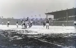 Bob Morton shoots from the edge of the penalty area