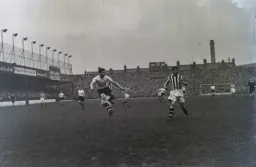 Bob Morton has lift off as he lets fly at the Notts goal