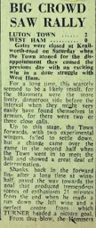 Match Report: Luton Town FC vs West Ham United (9th Apr 1955)