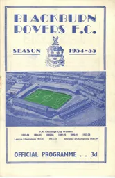 Programme: Blackburn Rovers vs Luton Town FC (16th Apr 1955)