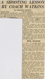 Match Report: Luton Town FC vs Bristol Rovers (27th Apr 1955)