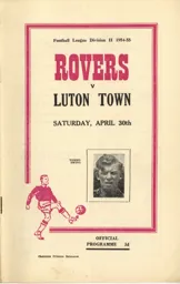 Programme: Doncaster Rovers vs Luton Town FC (30th Apr 1955)