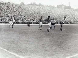 Gordon Turner scores to put Town 1-0 up. Town`s first ever top flight goal