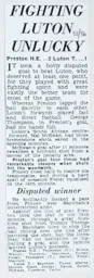 Match Report: Preston North End vs Luton Town FC (24th Aug 1955)