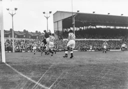 The Spurs defence comes under pressure